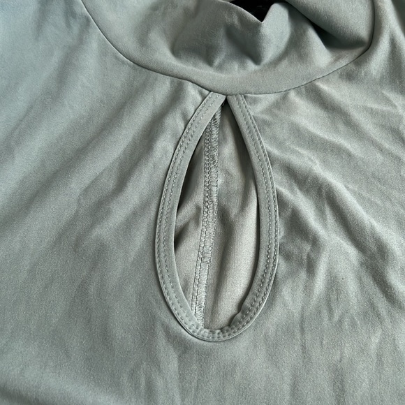 Soft sage green Swede dress - Picture 2 of 4